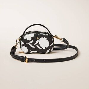Kate Spade New York x Target Black/White Classic Rose Mini Crossbody Bag NWT